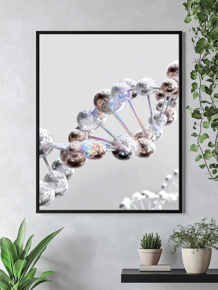 Molecular Structure — Digital Art Print. — room view 4