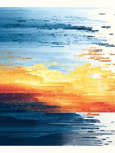 Abstract Sunset — Digital Art Print. poster print