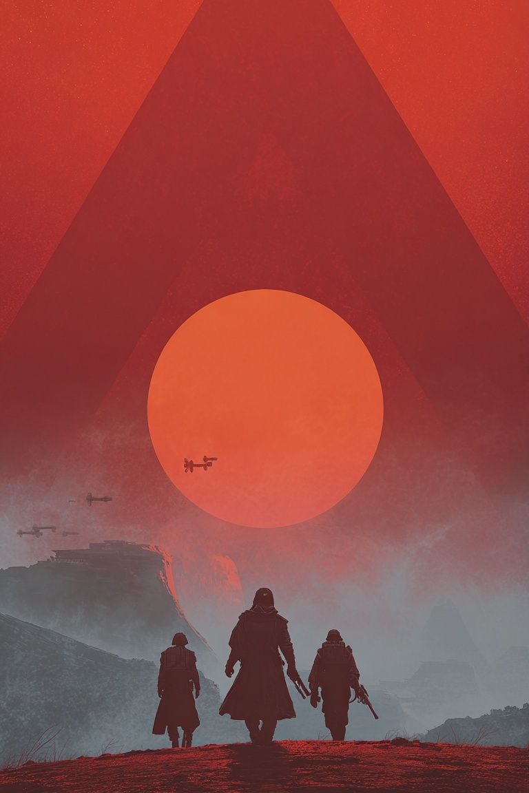 Futuristic Warriors — Digital Art Print. poster detail