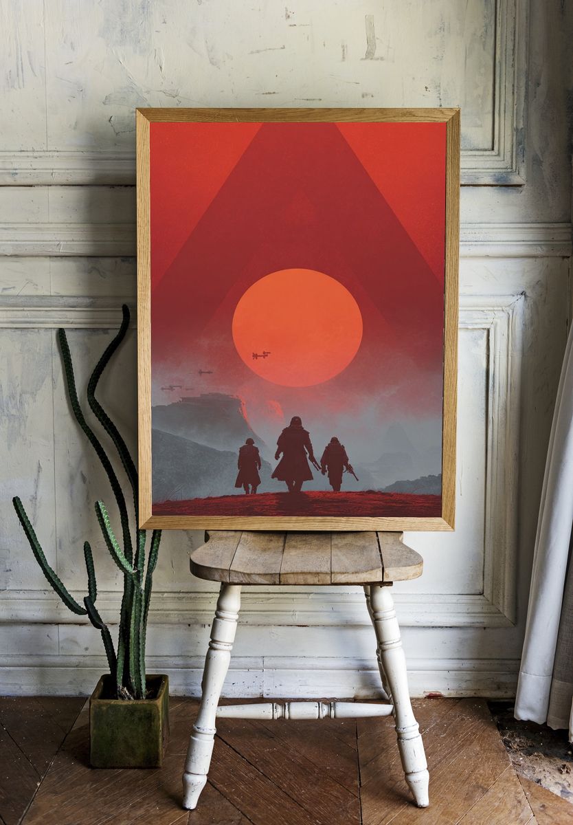 Futuristic Warriors — Digital Art Print room preview