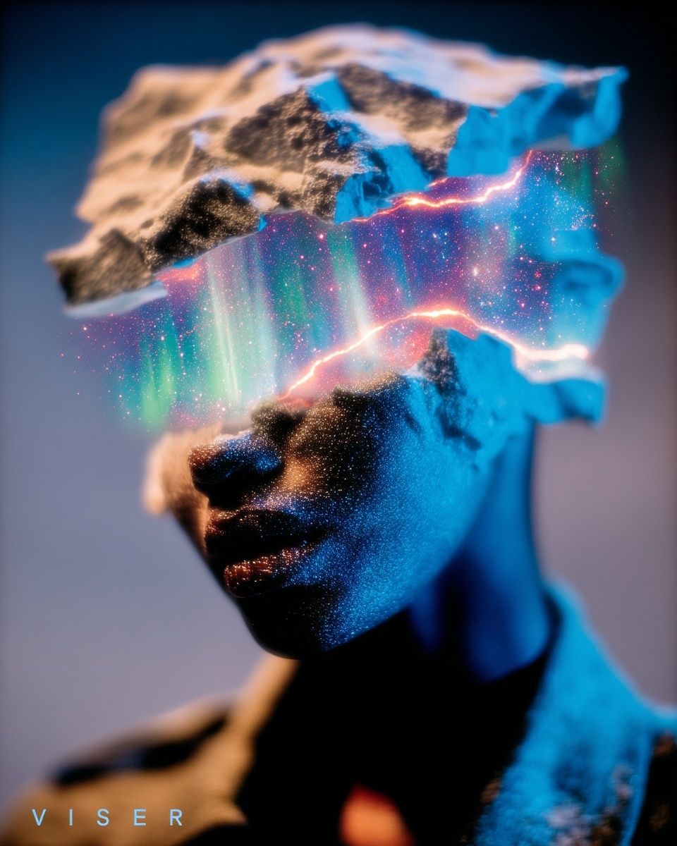 Abstract Human Portrait — Digital Art Print. poster detail