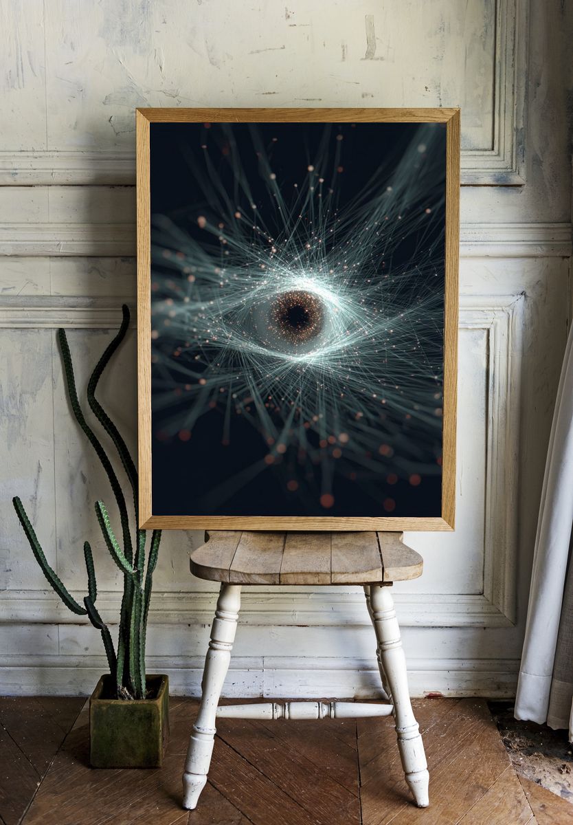 Abstract Eye — Digital Art Print room preview