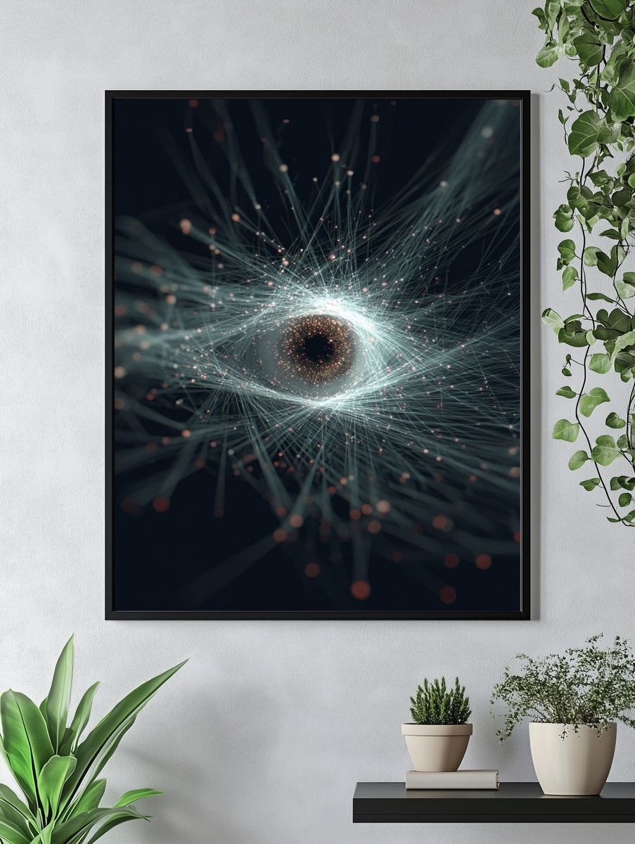 Abstract Eye — Digital Art Print. — room view 4
