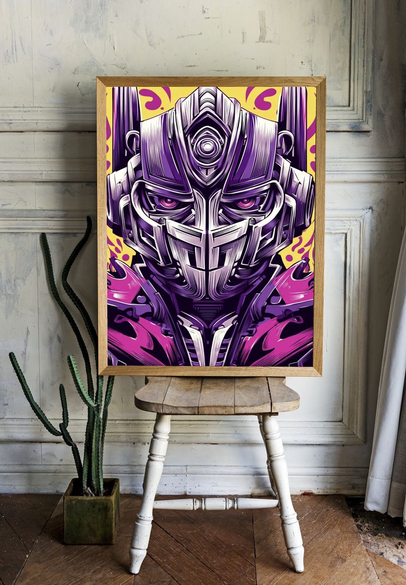 Futuristic Robot — Digital Art Print room preview