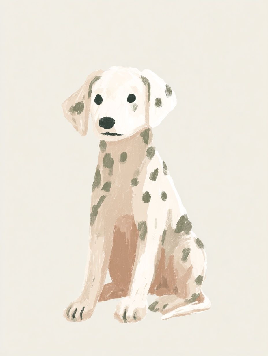 Dalmatian Puppy — Illustration Print. poster detail