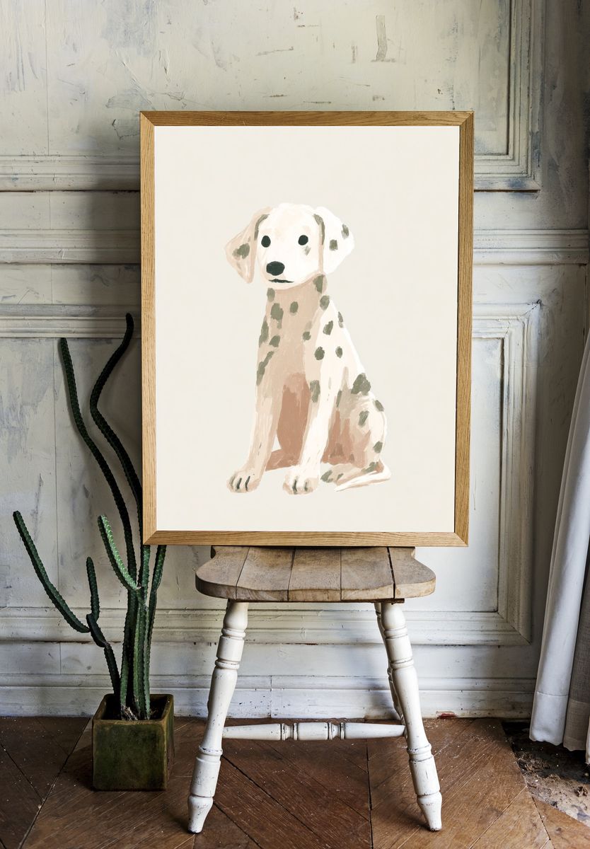 Dalmatian Puppy — Illustration Print room preview