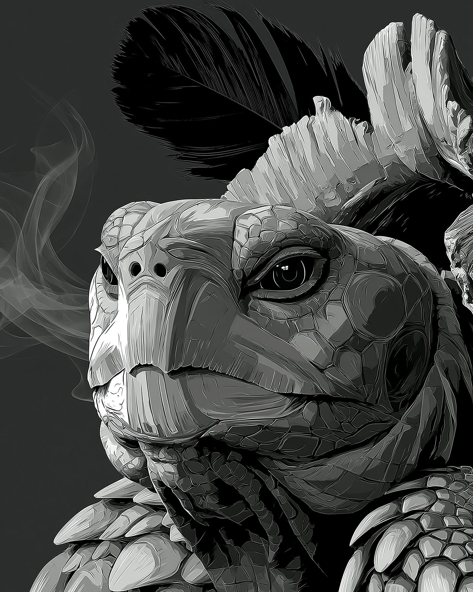 Dragon Warrior Portrait Poster. poster detail