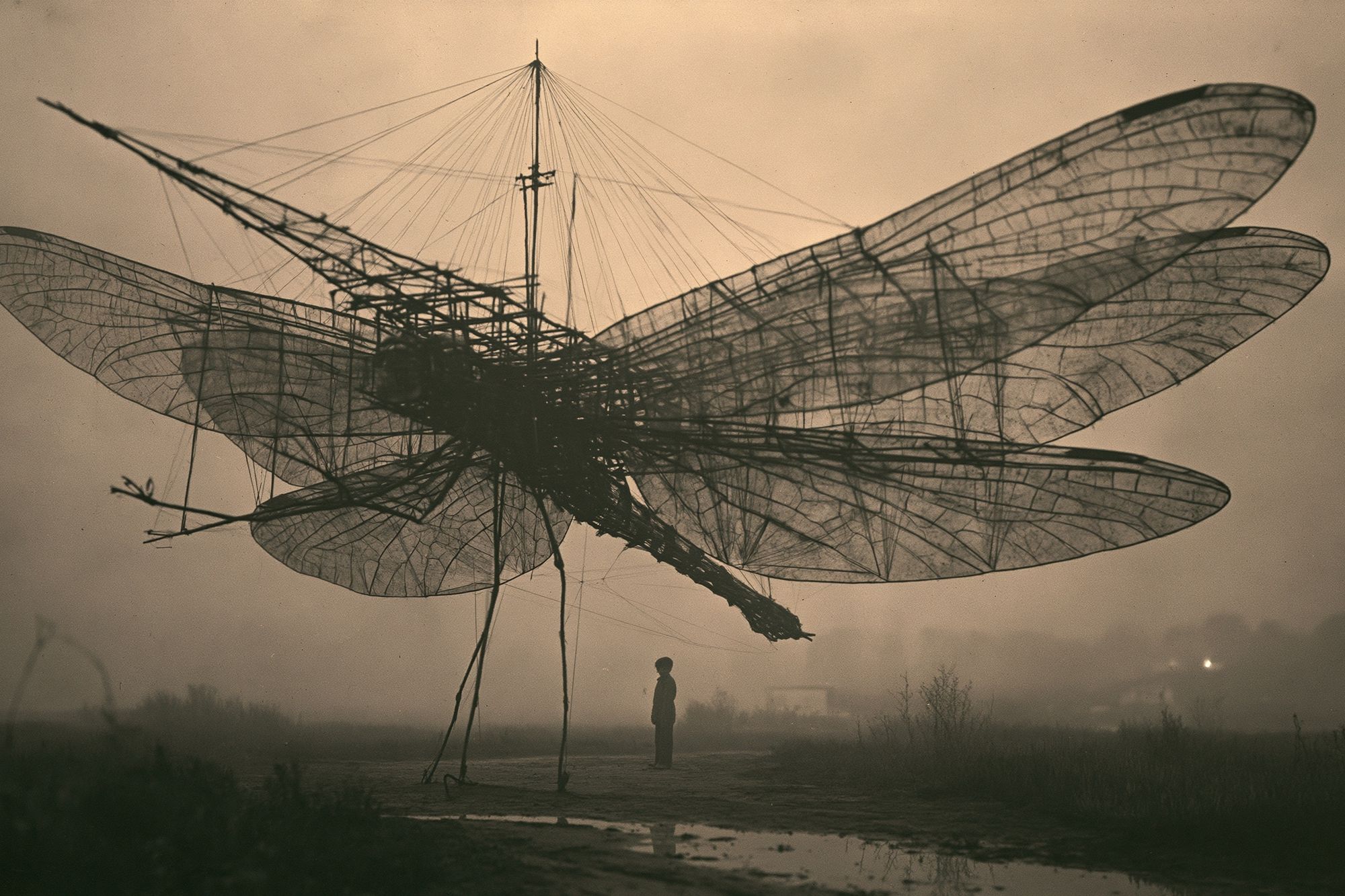 Dragonfly Sculpture Photography Poster. poster detail