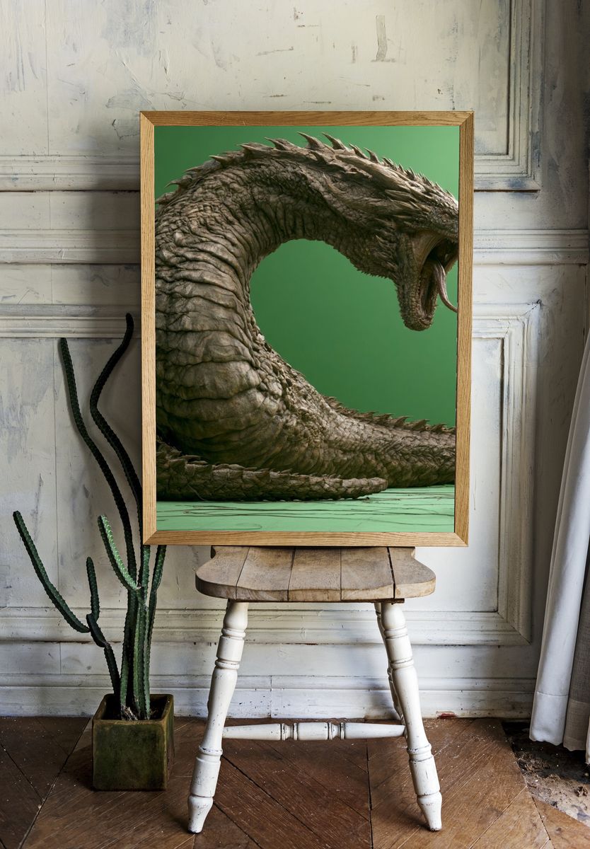 Dragon Creature Concept Art Poster. room preview