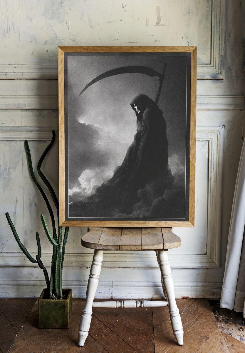Grim Reaper — Dark Art Poster. — room view 1