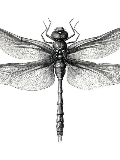 Dragonfly Illustration Poster. poster