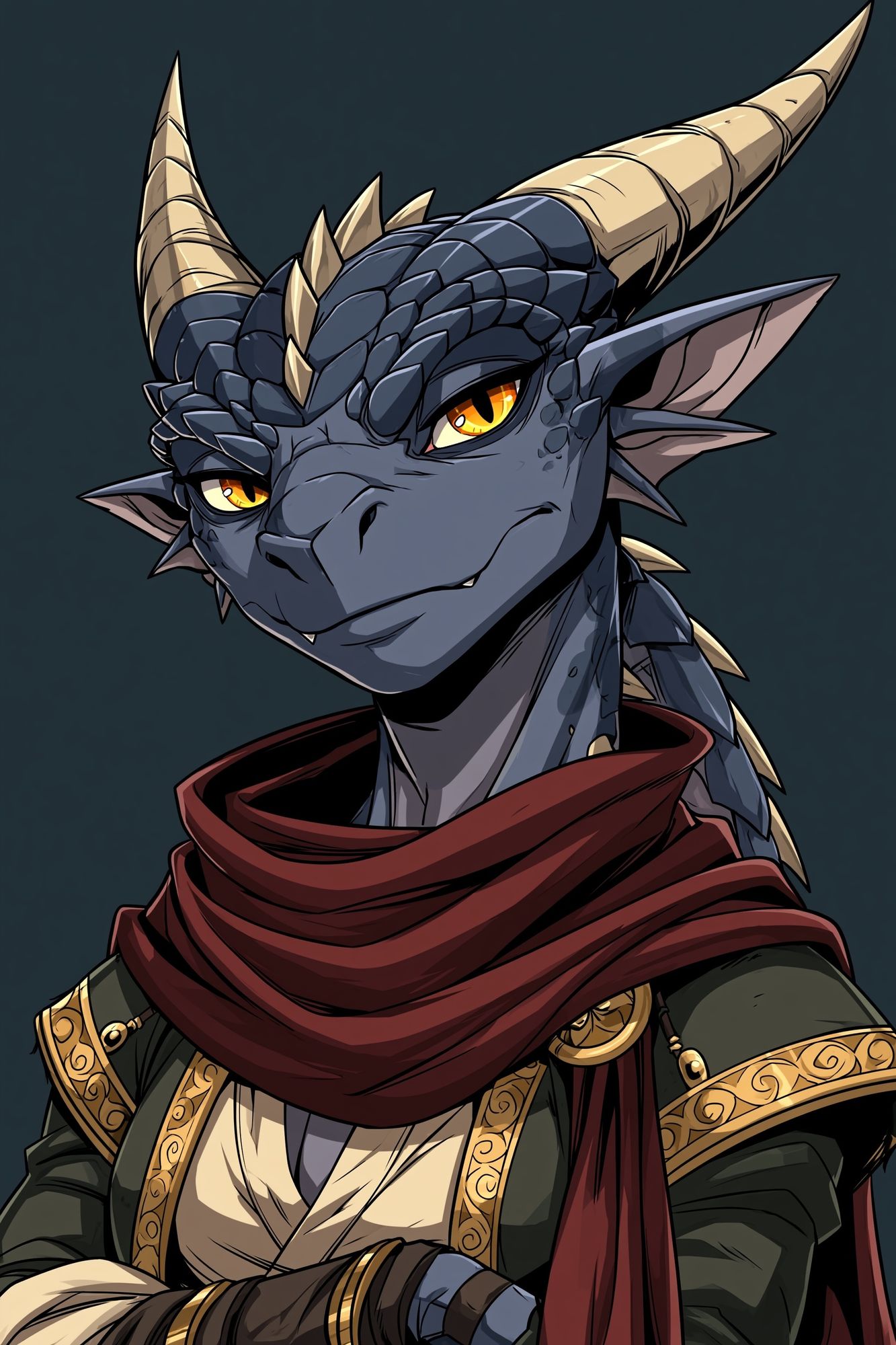 Dragon Portrait Digital Art Poster. poster — illustration art