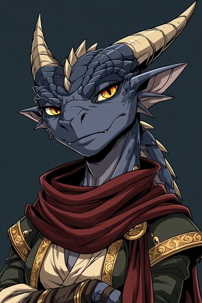 Dragon Portrait Digital Art Poster.