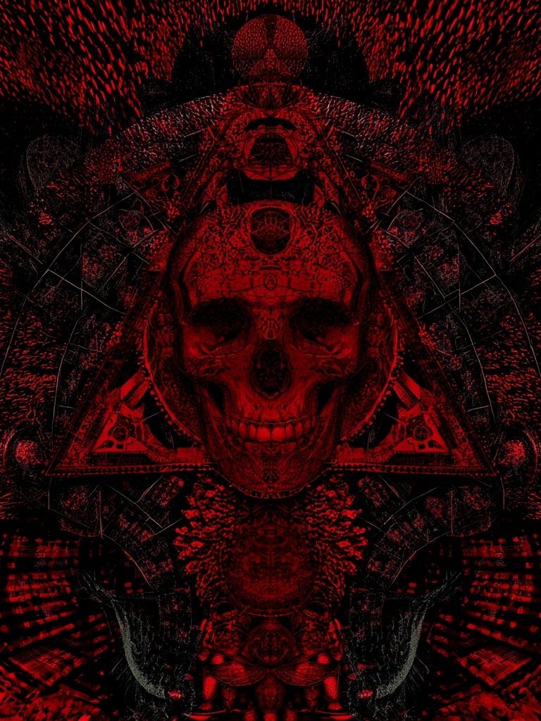 Red Skull — Dark Art Print. poster — fine-art art