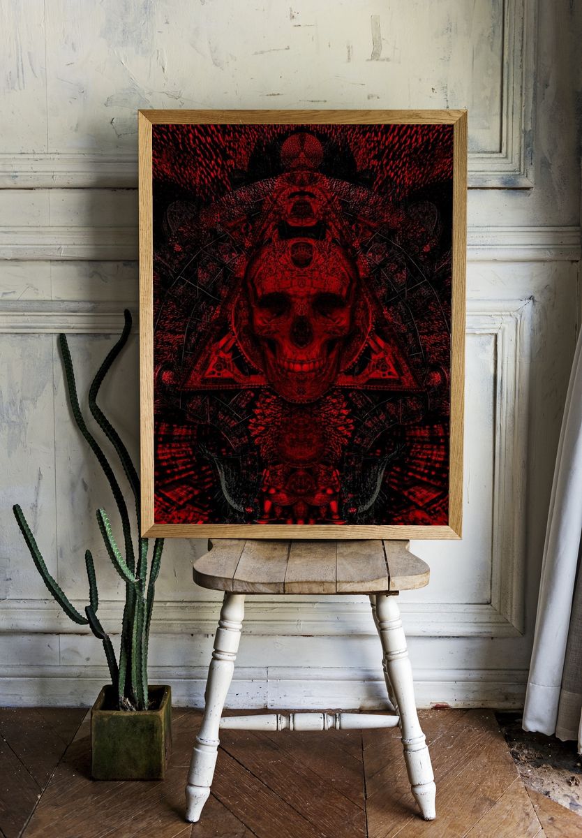 Red Skull — Dark Art Print. room preview