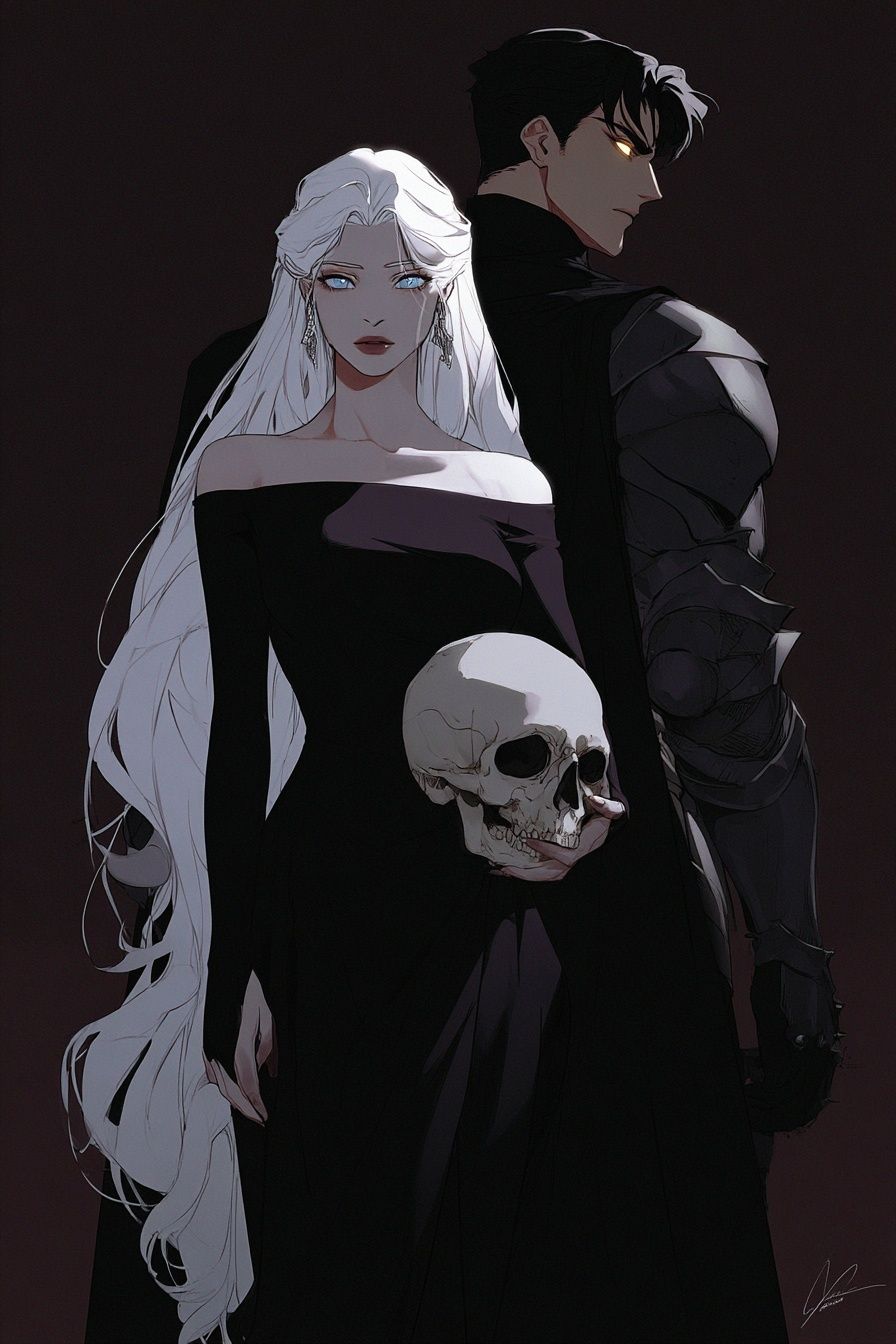 Dark Elegance — Anime Art Print. poster — anime art