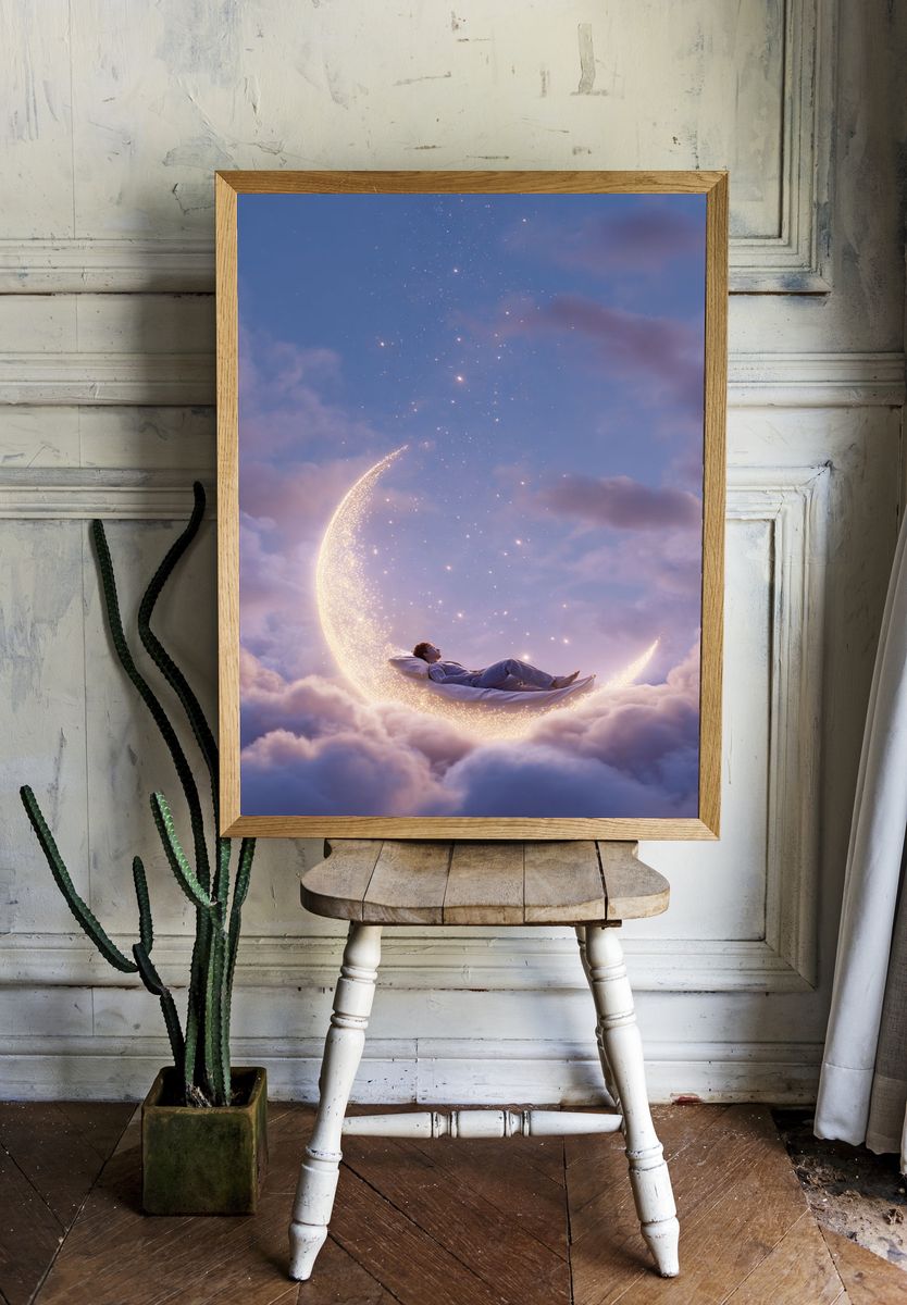 Dreaming on the Moon Poster room preview