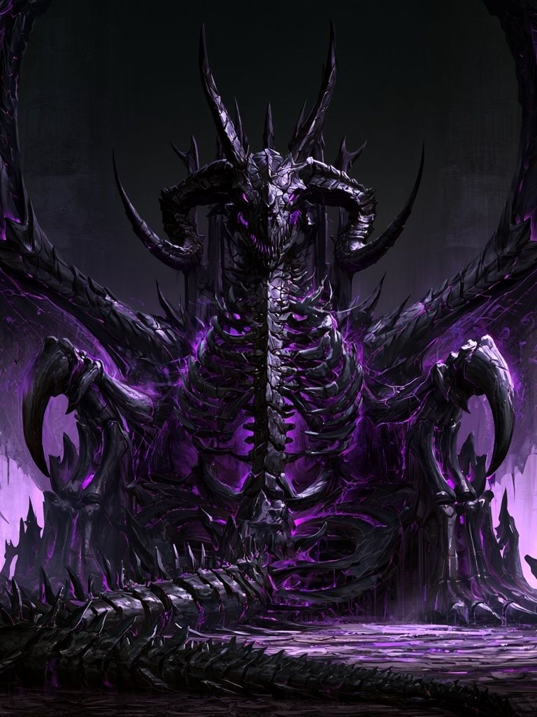 Dark Dragon Throne Illustration Poster. poster detail