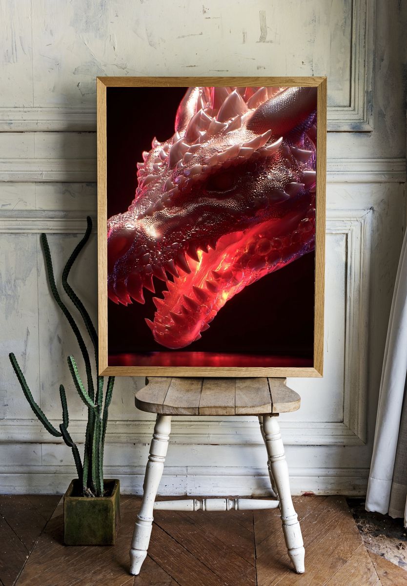 Dragon Head — Fantasy Art Print room preview