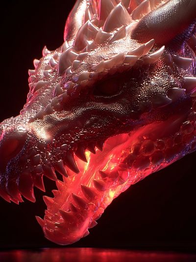 Dragon Head — Fantasy Art Print. poster