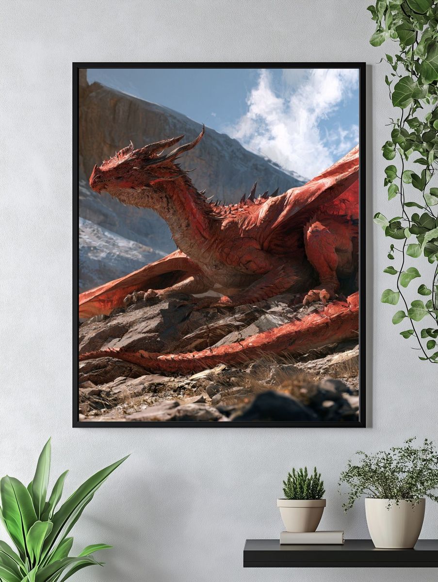 Red Dragon Mountain Print. — room view 4
