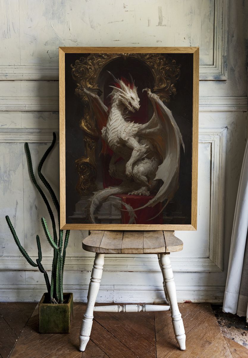 Majestic Dragon — Fantasy Art Print room preview