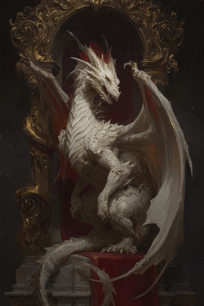 Majestic Dragon — Fantasy Art Print. poster print