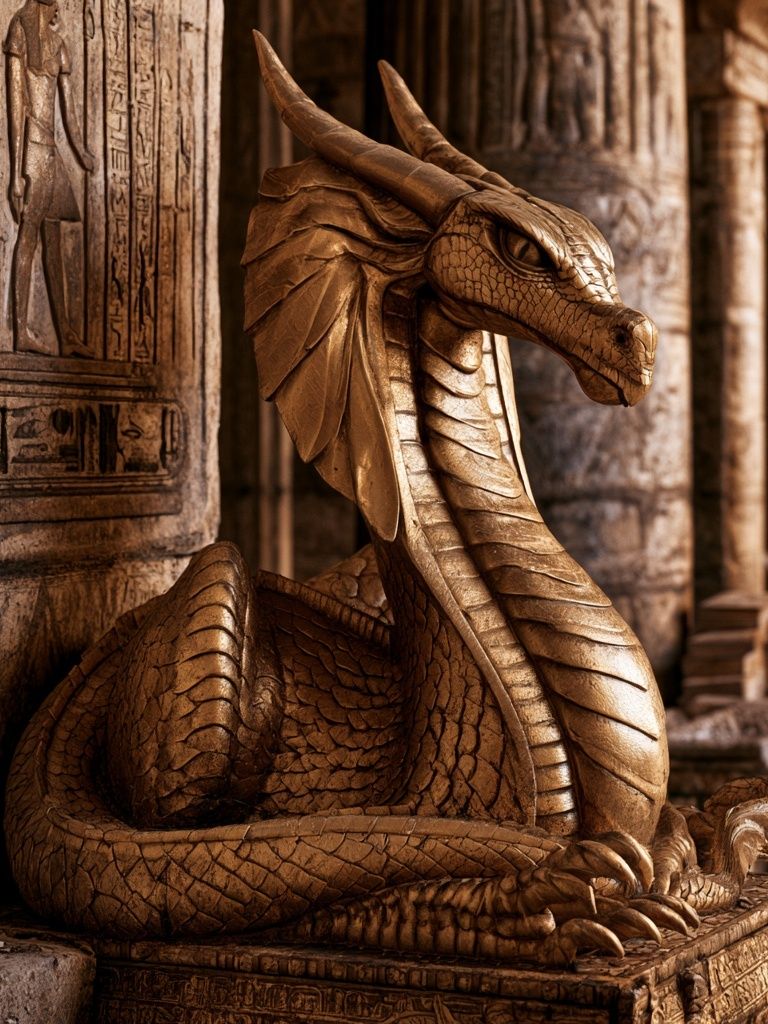 Golden Dragon Temple Poster. poster detail