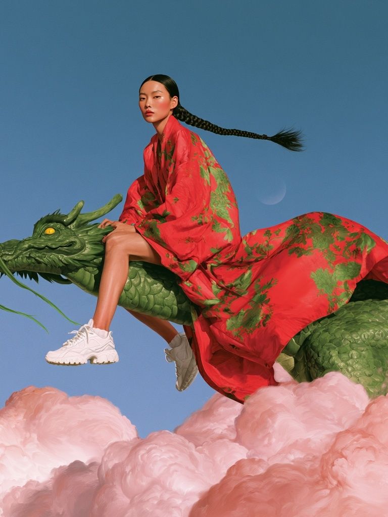 Dragon Rider Fashion Poster. poster — illustration art