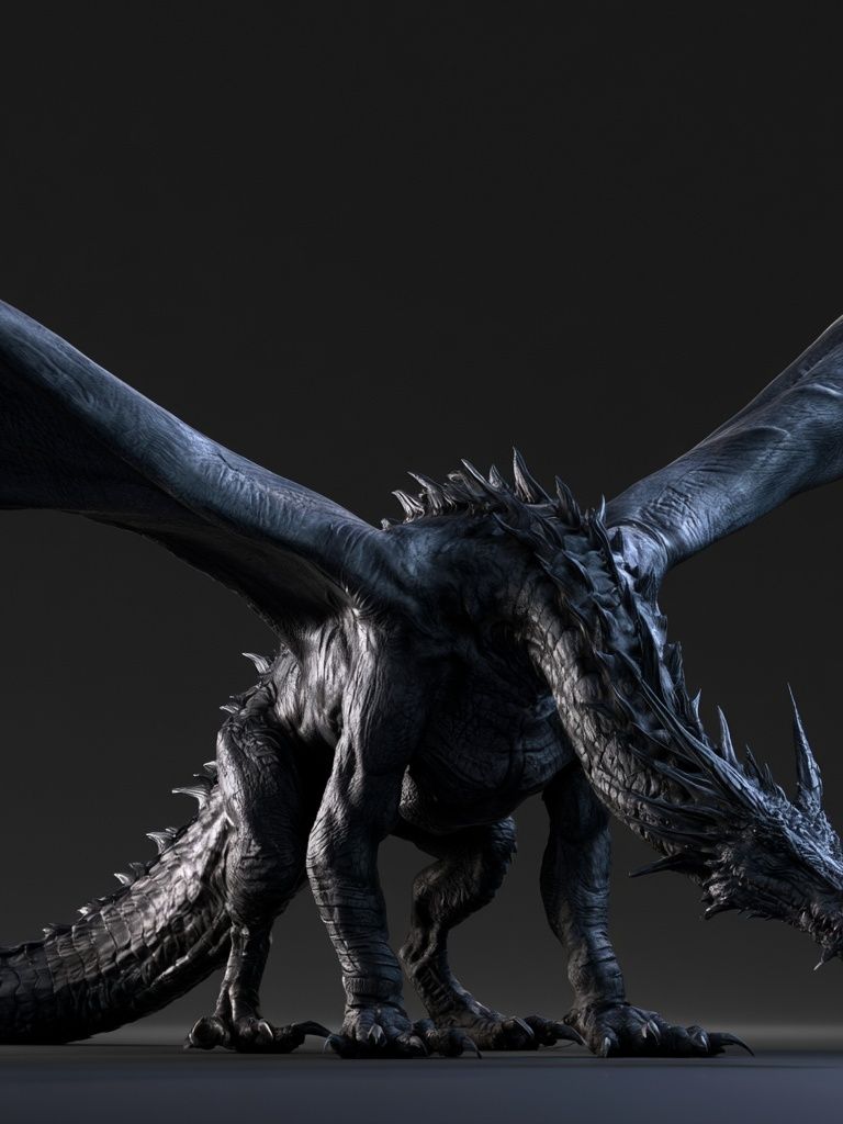 Dark Dragon Fantasy Art Print. poster detail