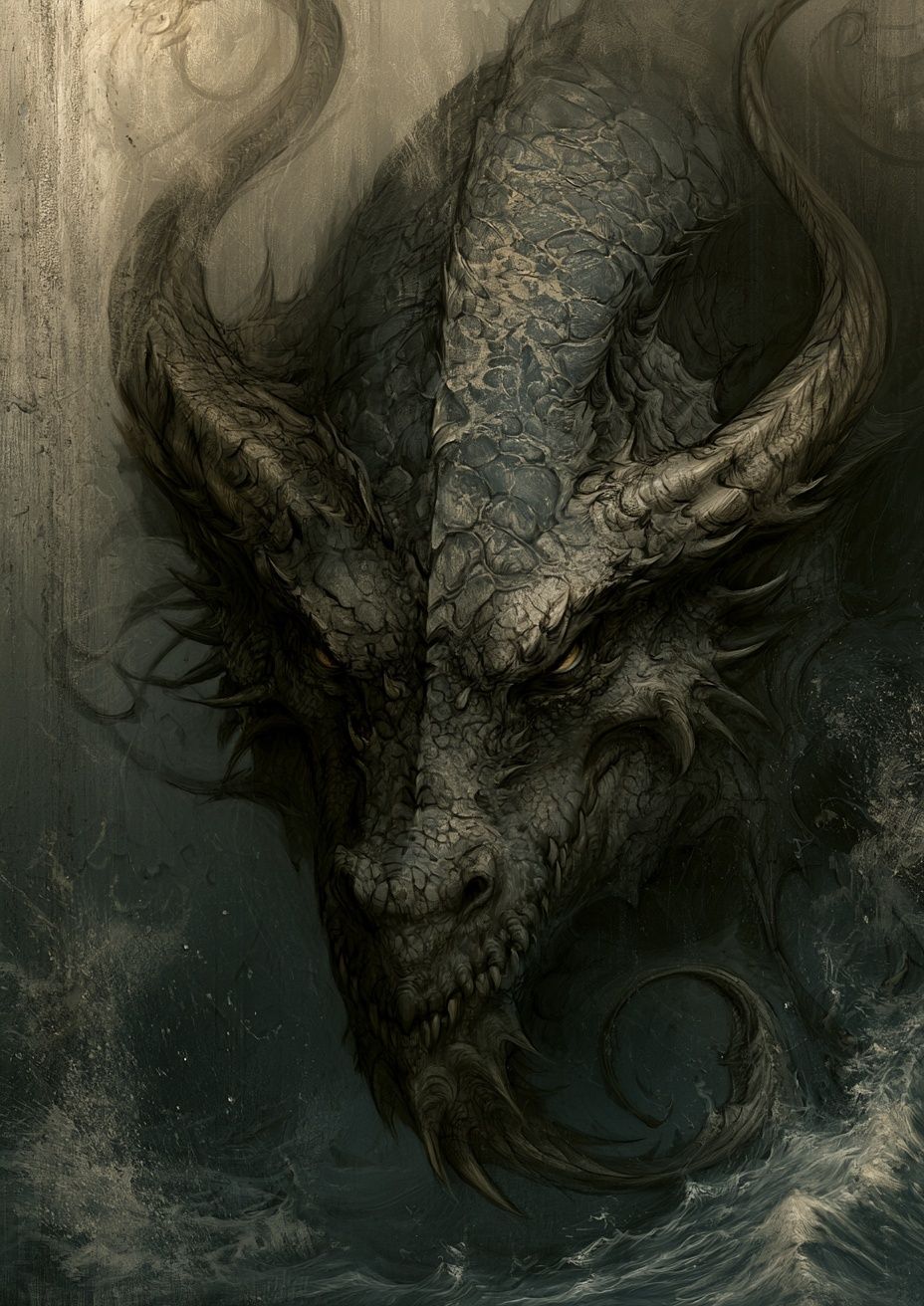 Dark Dragon Portrait Poster. poster detail
