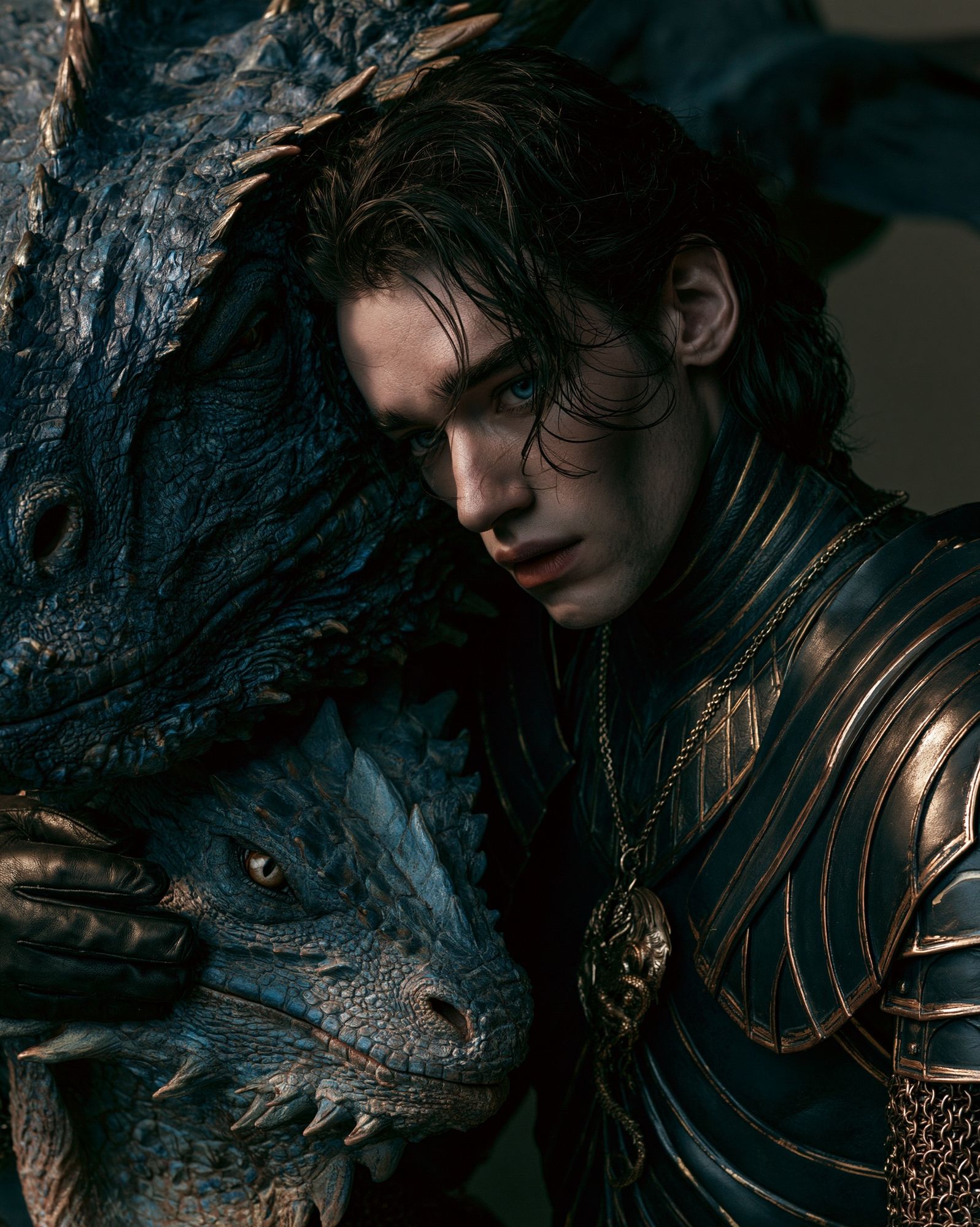 Dragon Rider Fantasy Portrait Poster. poster — illustration art