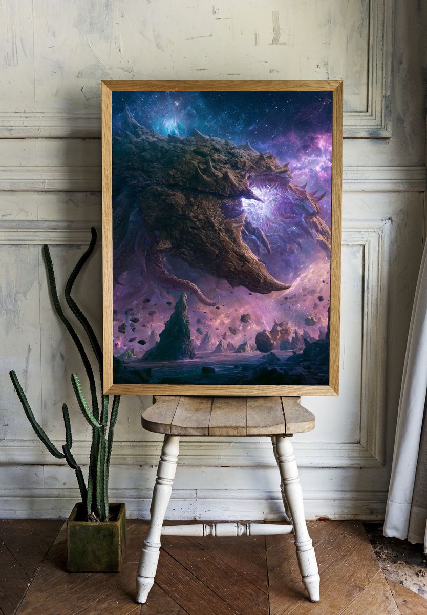 Cosmic Dragon Nebula Poster. room preview