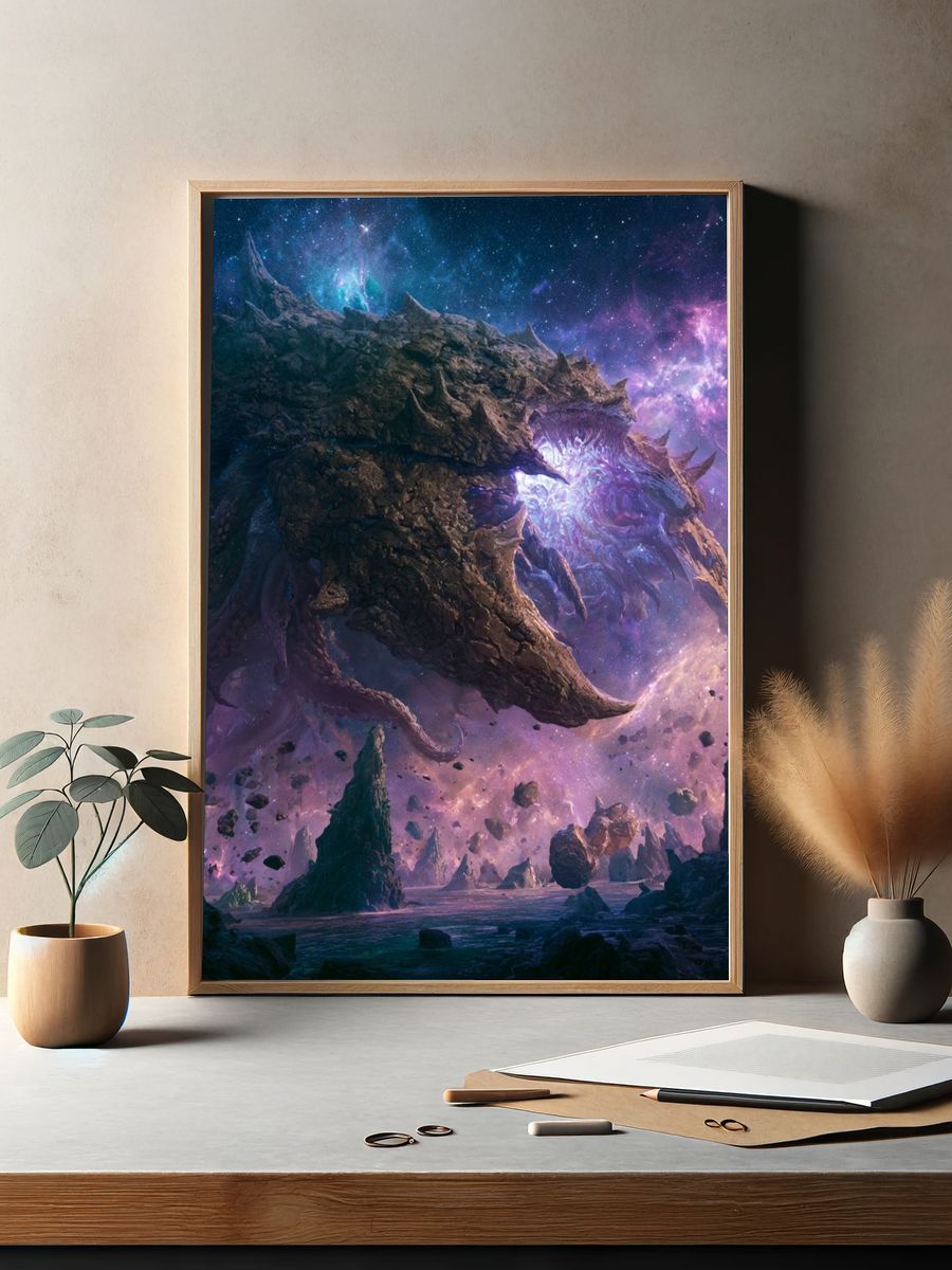 Cosmic Dragon Nebula Poster. — room view 2