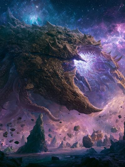 Cosmic Dragon Nebula Poster. poster