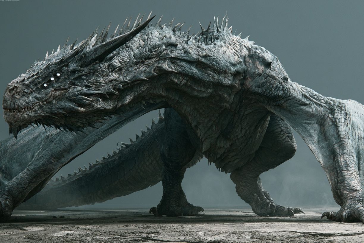 Dragon Creature Illustration Poster. poster — illustration art