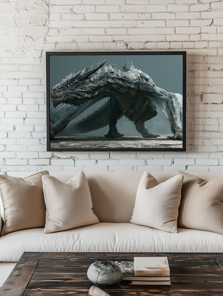 Dragon Creature Illustration Poster. room preview
