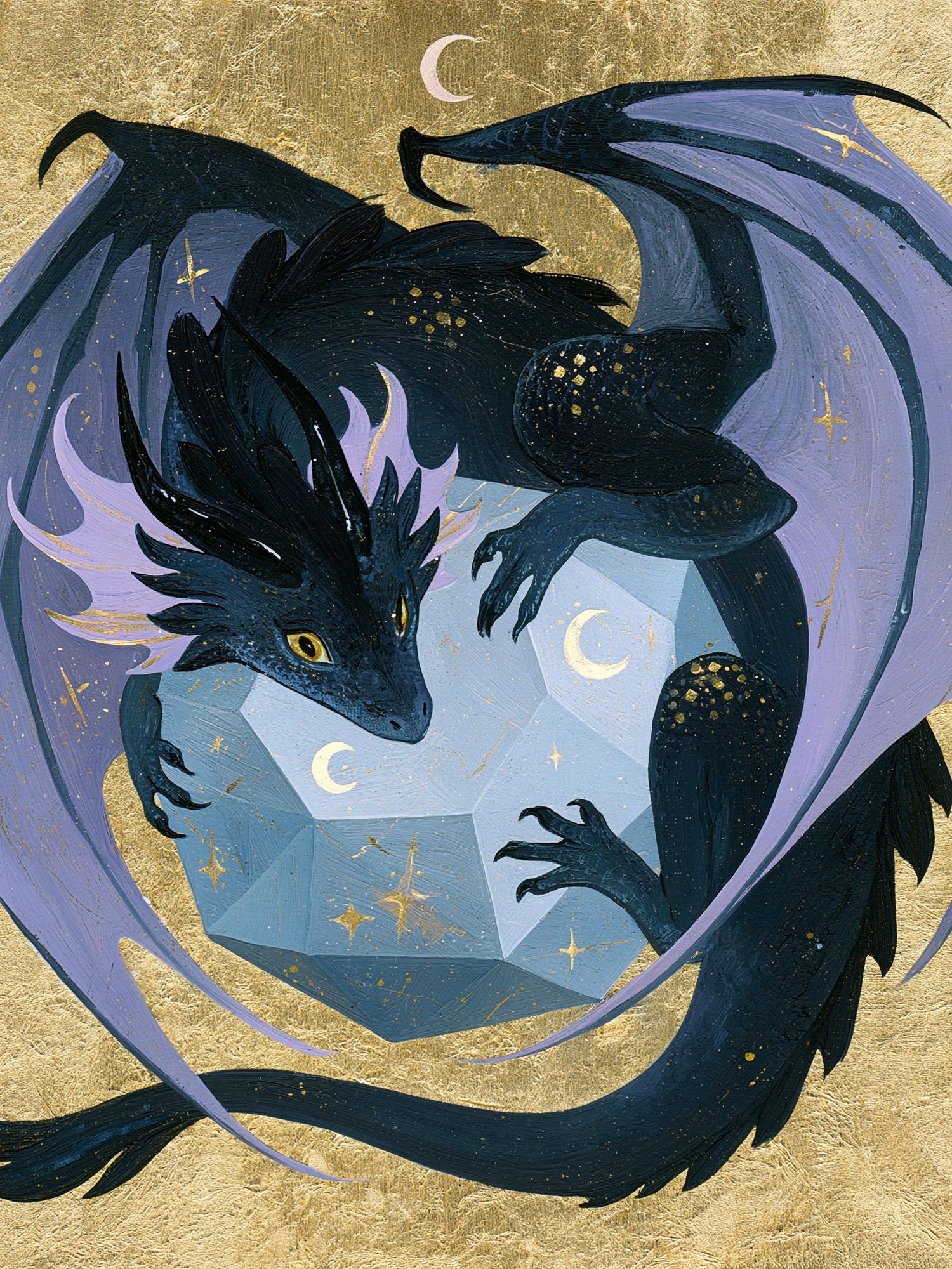 Celestial Dragon Illustration Poster. poster — illustration art