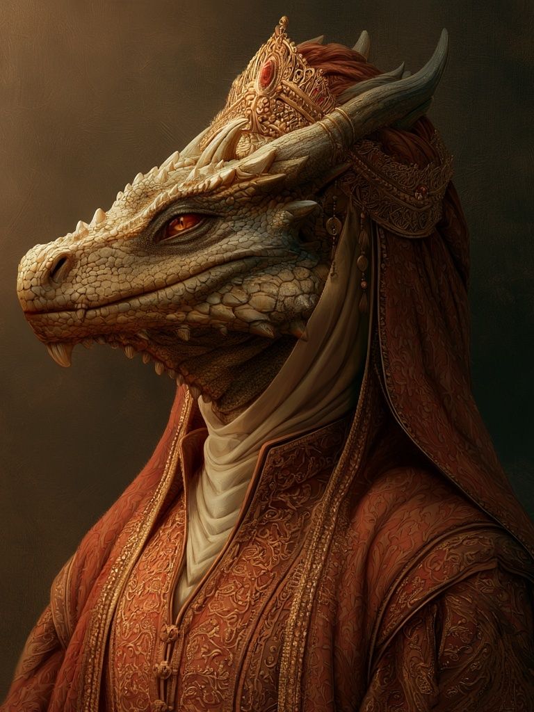 Dragon Queen Portrait Print. poster detail