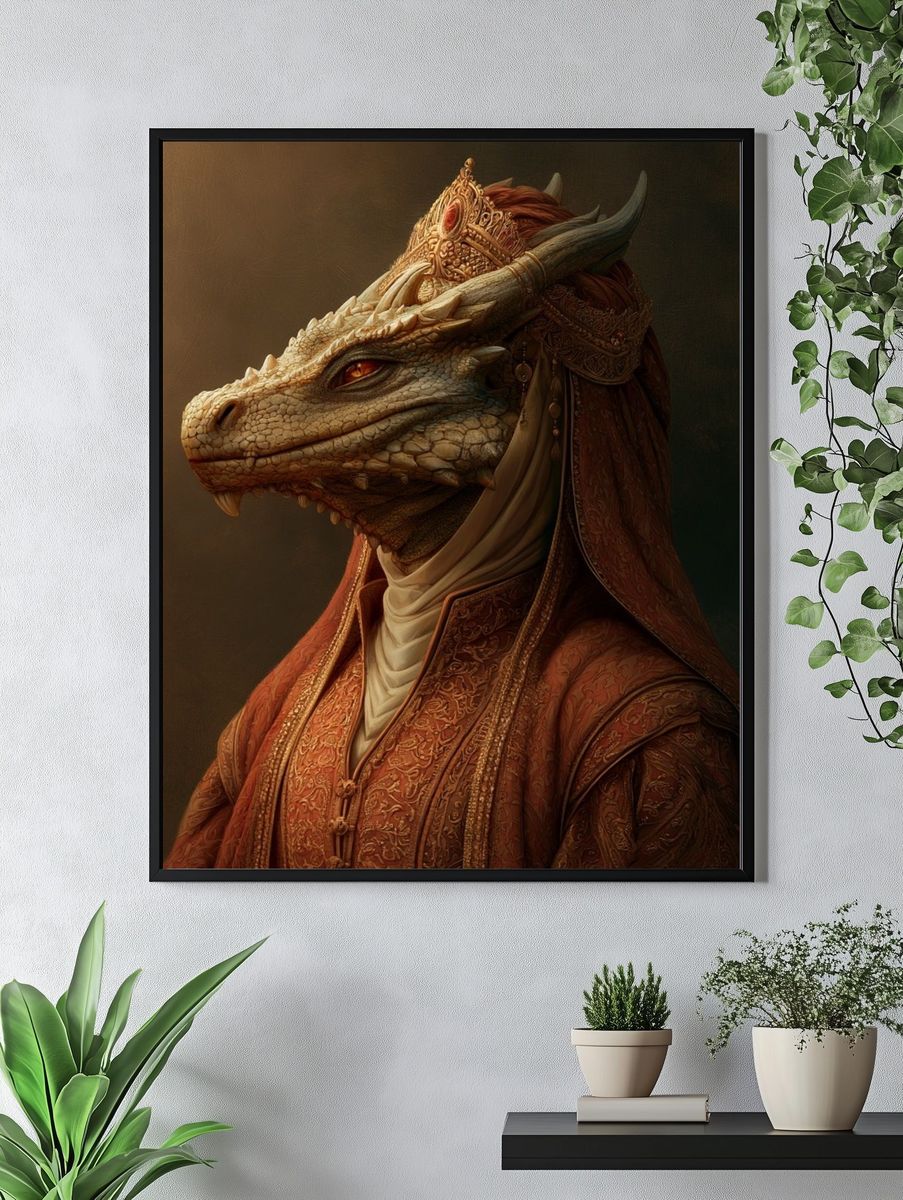 Dragon Queen Portrait Print. — room view 4