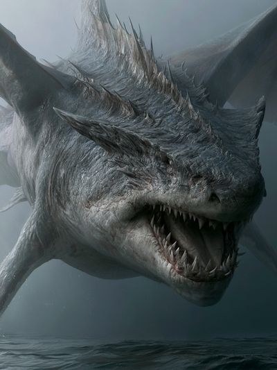 Sea Dragon Fantasy Poster. poster