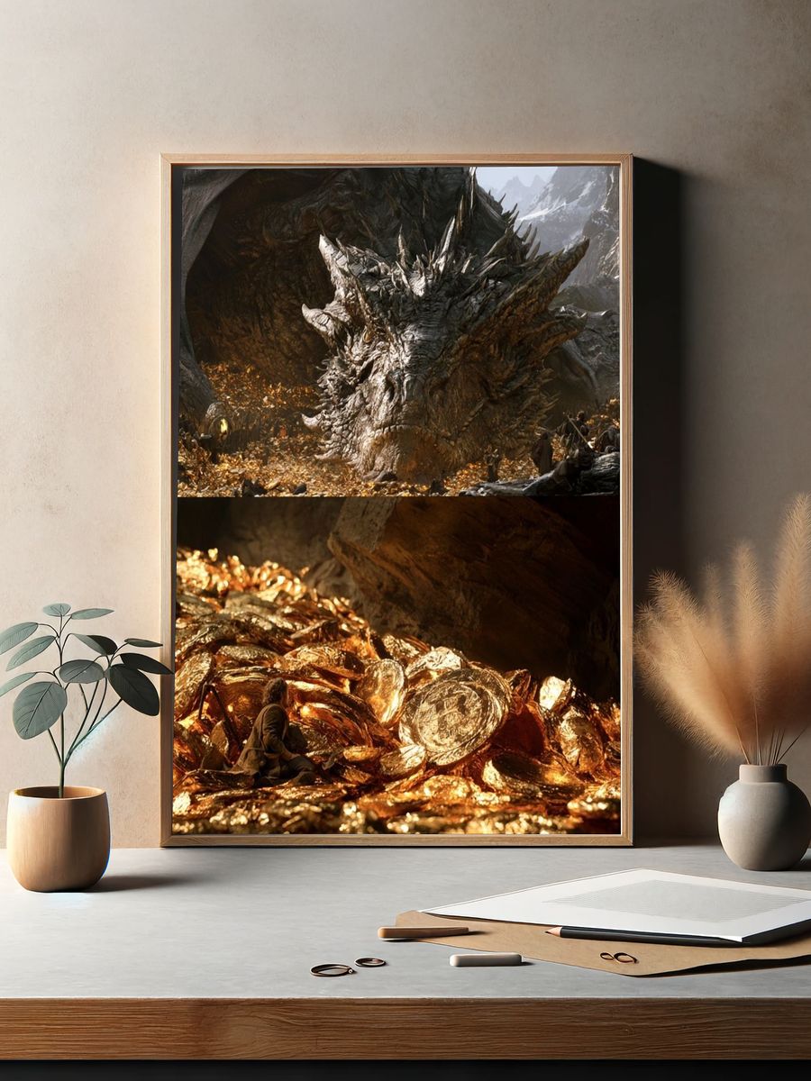 Dragon Hoard Fantasy Poster. — room view 2