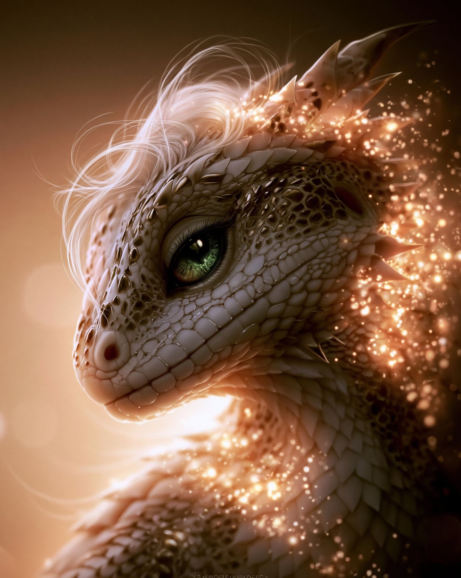 Fantasy Dragon Portrait Poster. poster — illustration art
