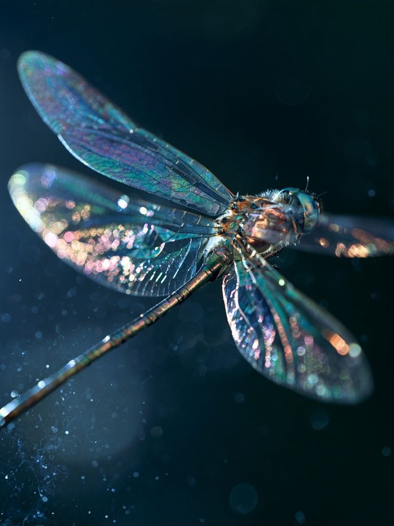 Iridescent Dragonfly Photography Poster. poster detail
