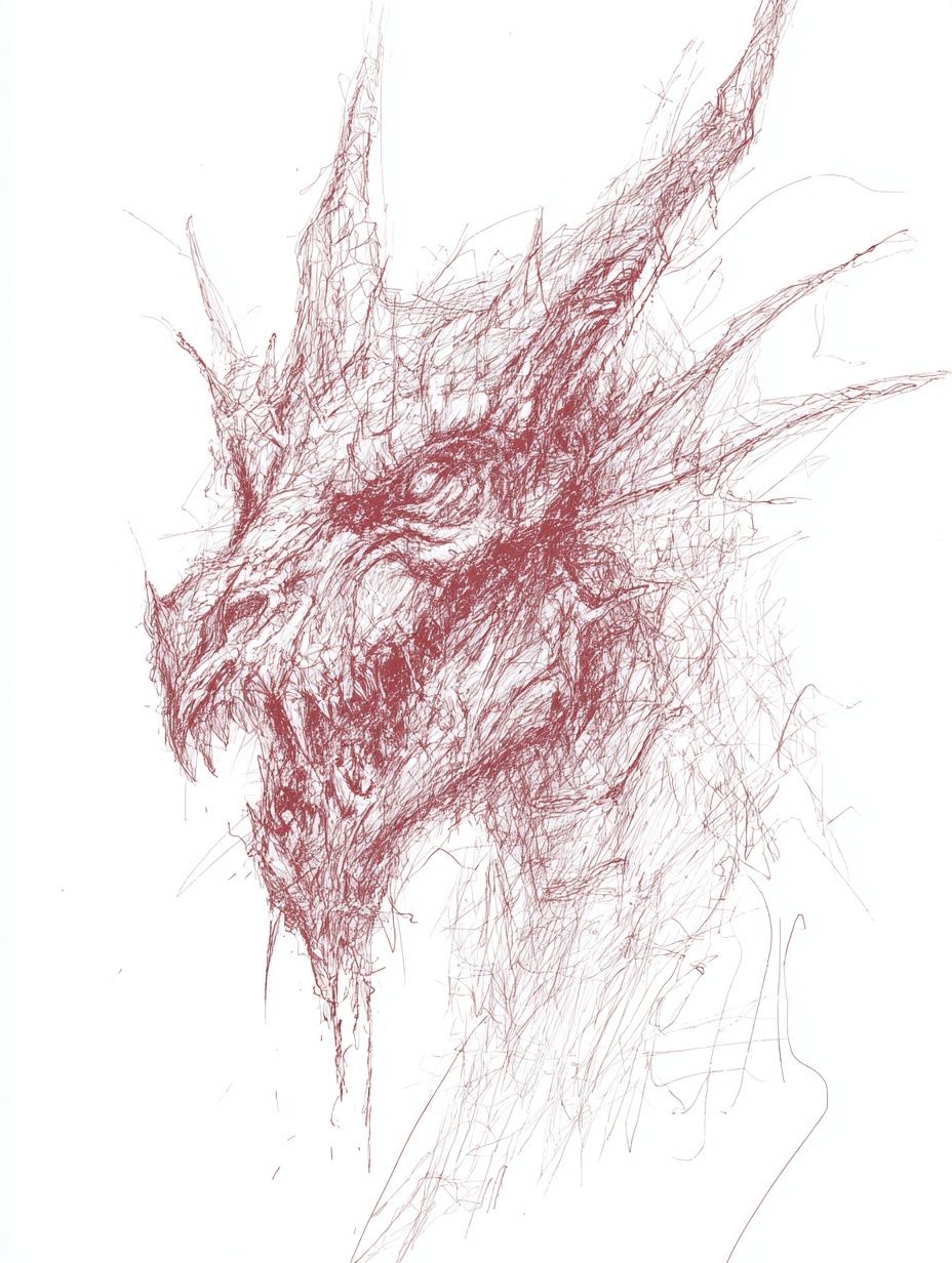 Dragon Head — Illustration Print. poster — illustration art