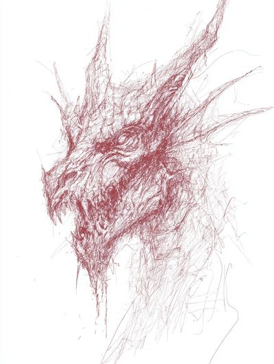 Dragon Head — Illustration Print. poster print