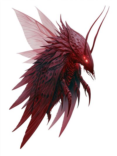 Crimson Dragon Digital Art Poster.