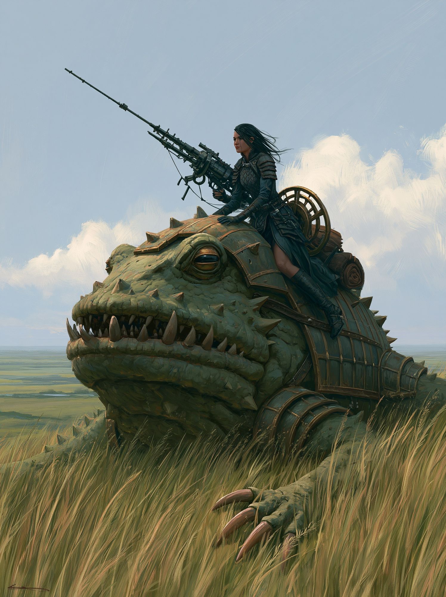 Dragon Rider Fantasy Illustration Poster. poster — illustration art