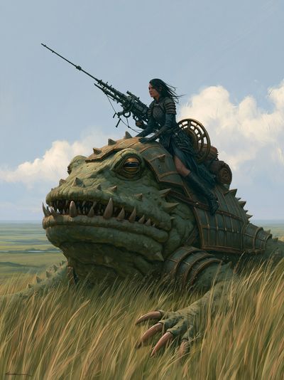 Dragon Rider Fantasy Illustration Poster. poster