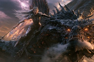 Dragon Rider Fantasy Illustration Poster. poster
